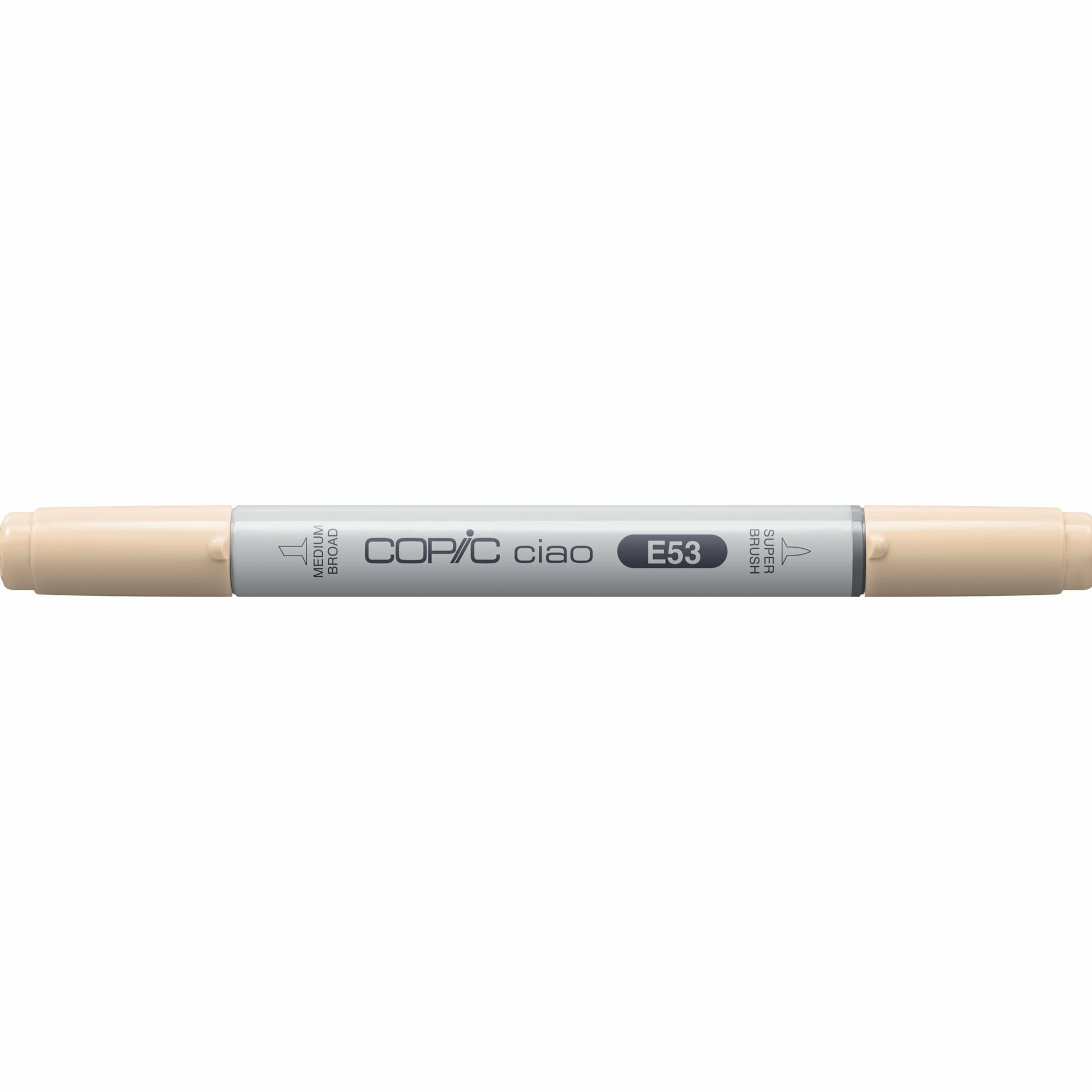 Copic Ciao Pinselstift, Doppelspitze – Pinsel + Keilspitze, acrylbasierte Tinte, Beige