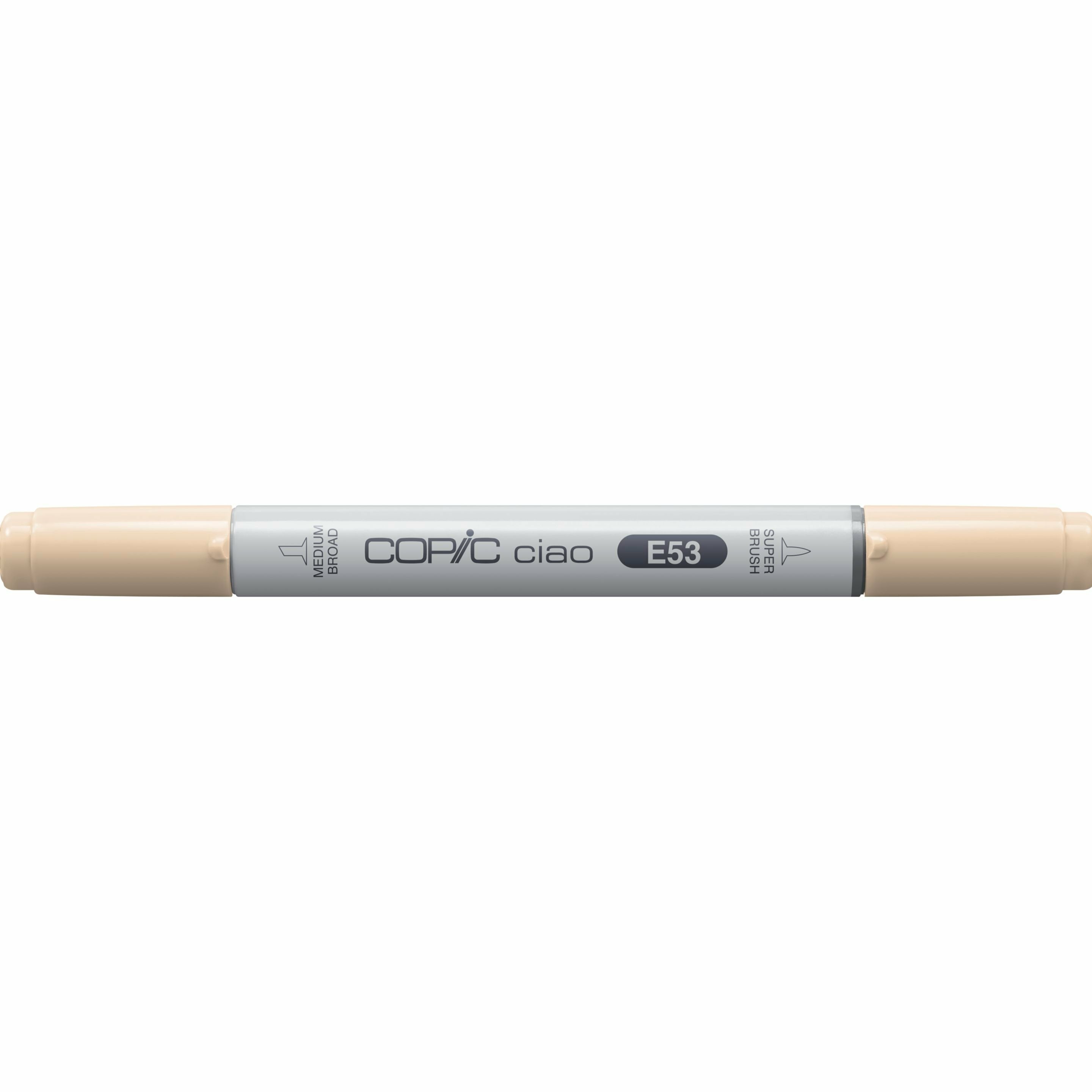 Copic Ciao Pinselstift, Doppelspitze – Pinsel + Keilspitze, acrylbasierte Tinte, Beige