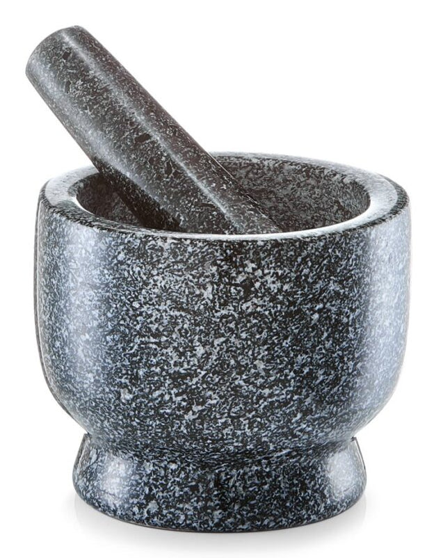 Zeller Present Mörser mit Stössel, Ø 12 × 10 cm, Granit, Anthrazit