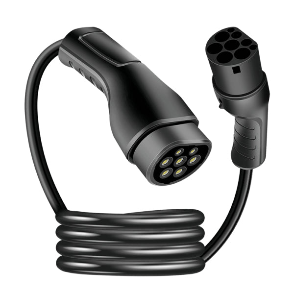 LogiLink Typ 2 Stromkabel – Typ 2–Typ 2, 5 m, 3‑phasig, 22 kW, 42 A, schwarz, IP65