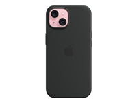 Apple Backcover – für Apple iPhone 15 – schwarz – Silikon – MagSafe-kompatibel