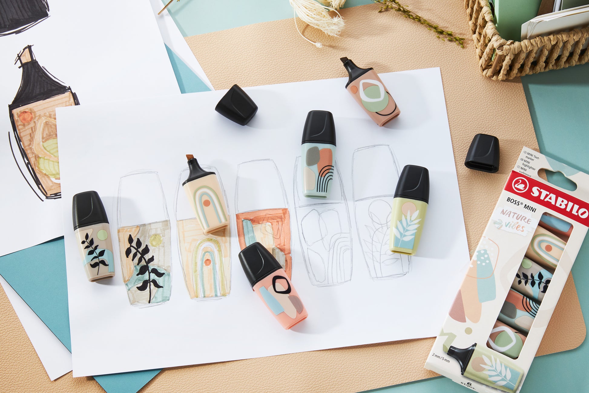 STABILO BOSS Textmarker Mini – Sienna, Keilspitze 2–5 mm