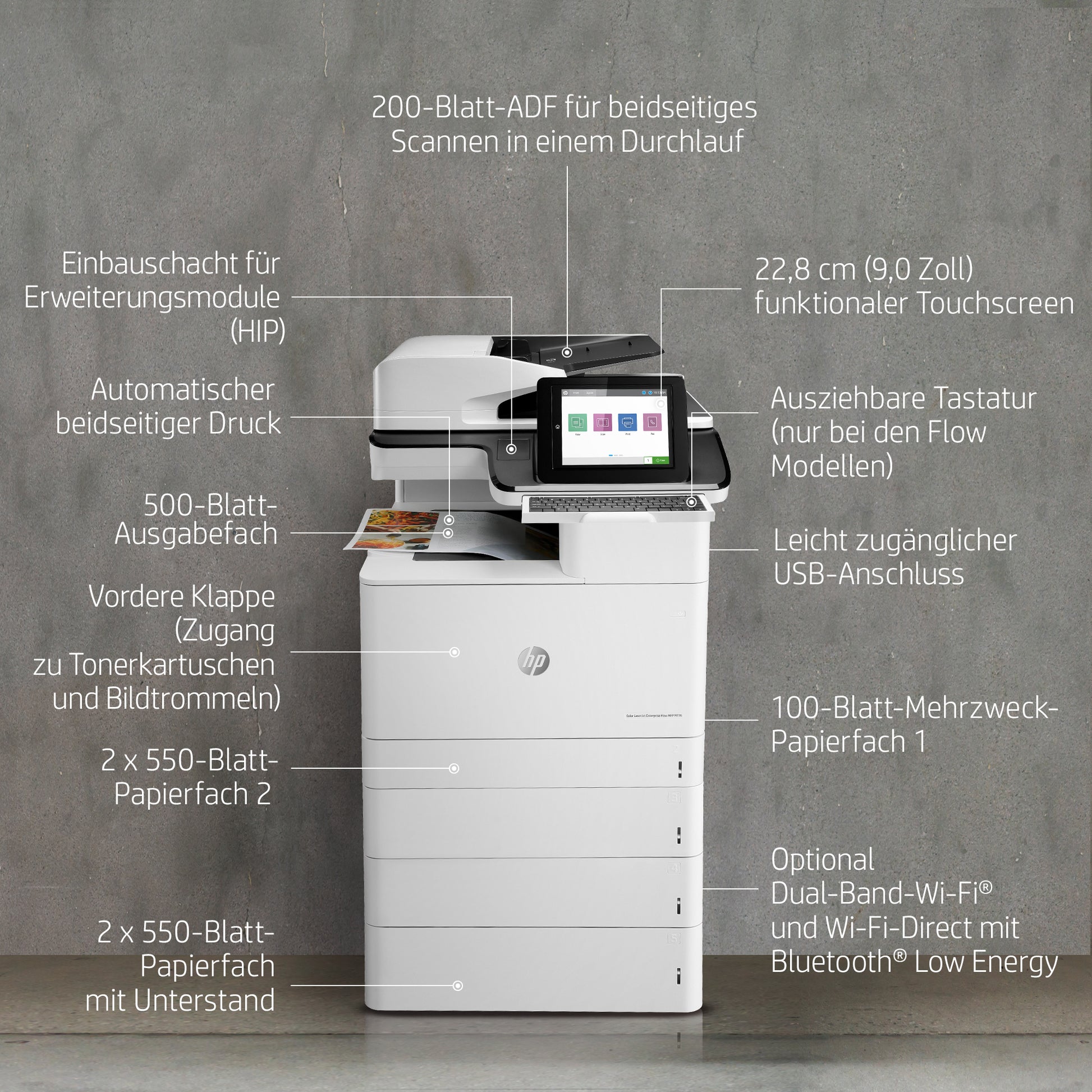 HP ENT FLOW M776Z – Farbiges Laser-MFP