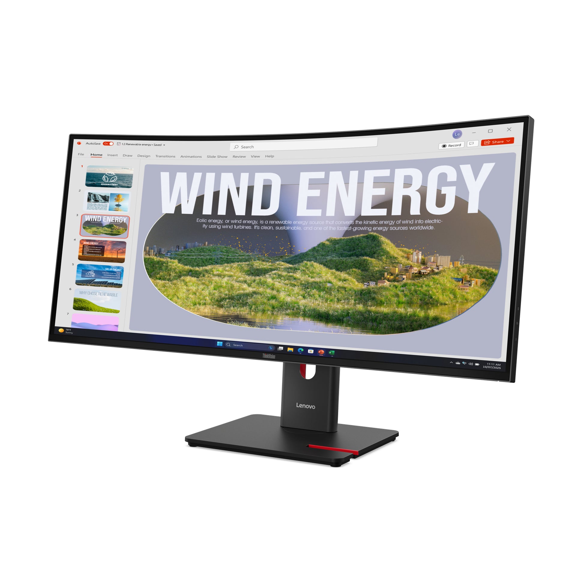 Lenovo ThinkVision T34Wd-40 – Monitor, 34", 3440 × 1440, LED, Schwarz
