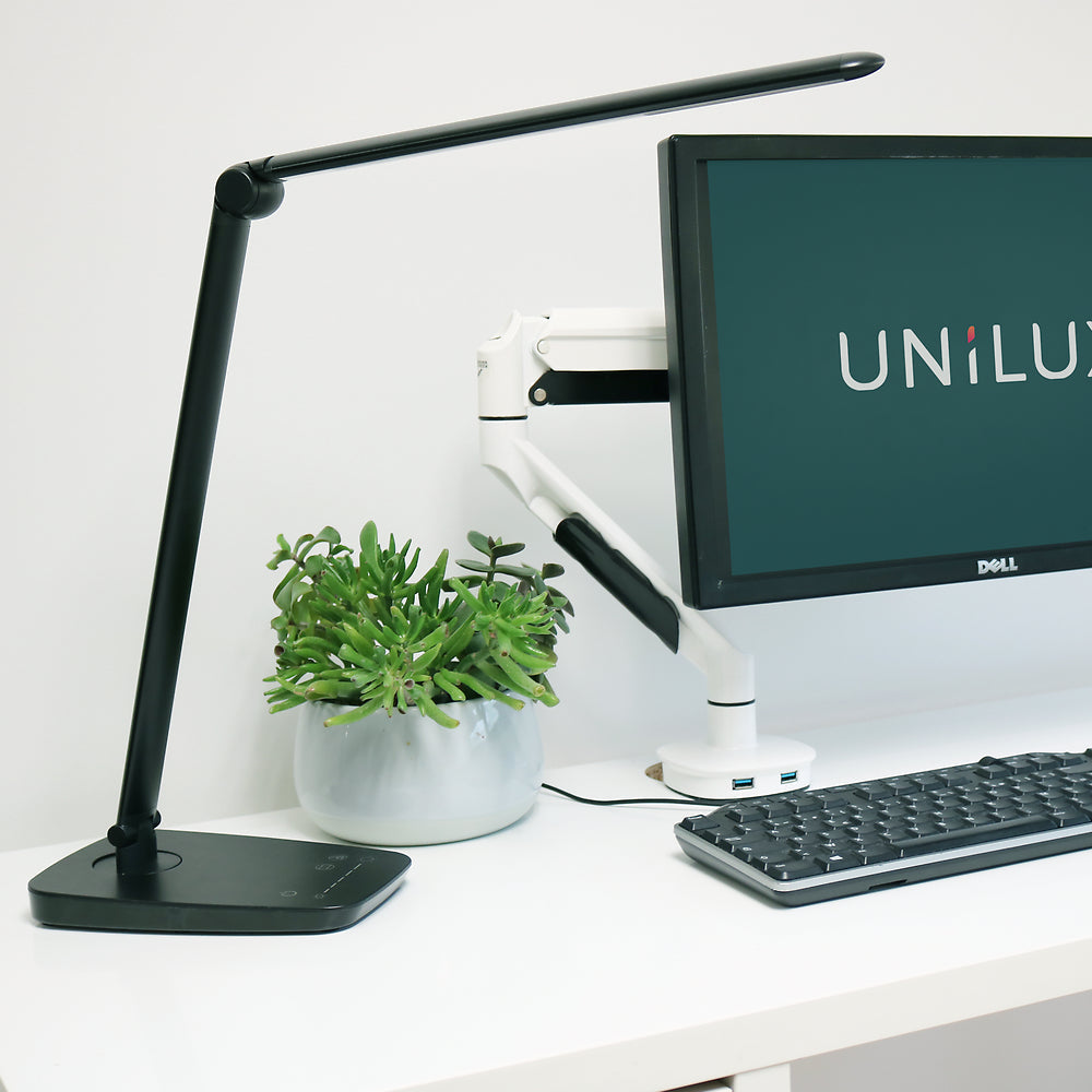 Unilux TWISTLED LED-Tischleuchte – 2700–6000 K, 1558 lm, 14 W, schwarz