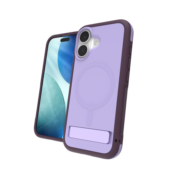ZAGG Sedona Snap Backcover – für Apple iPhone 17, MagSafe, mit Ständer, Graphen, Violett, bis 4 m Sturzsicher