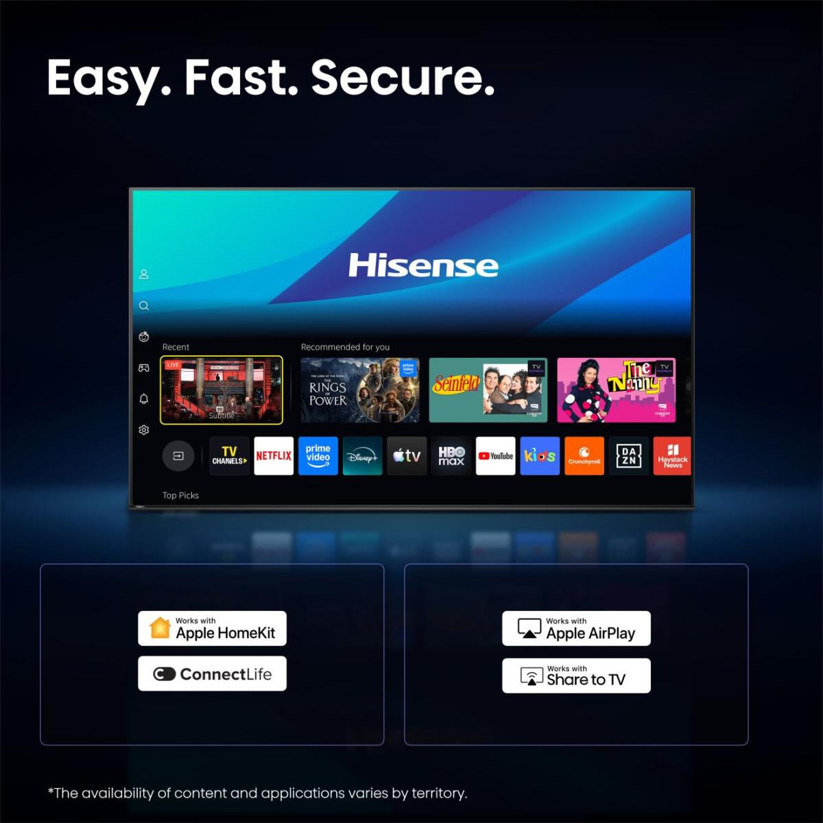 Hisense 50A5DS – 50" QLED Fernseher – FHD – VIDAA – 60 Hz – HLG