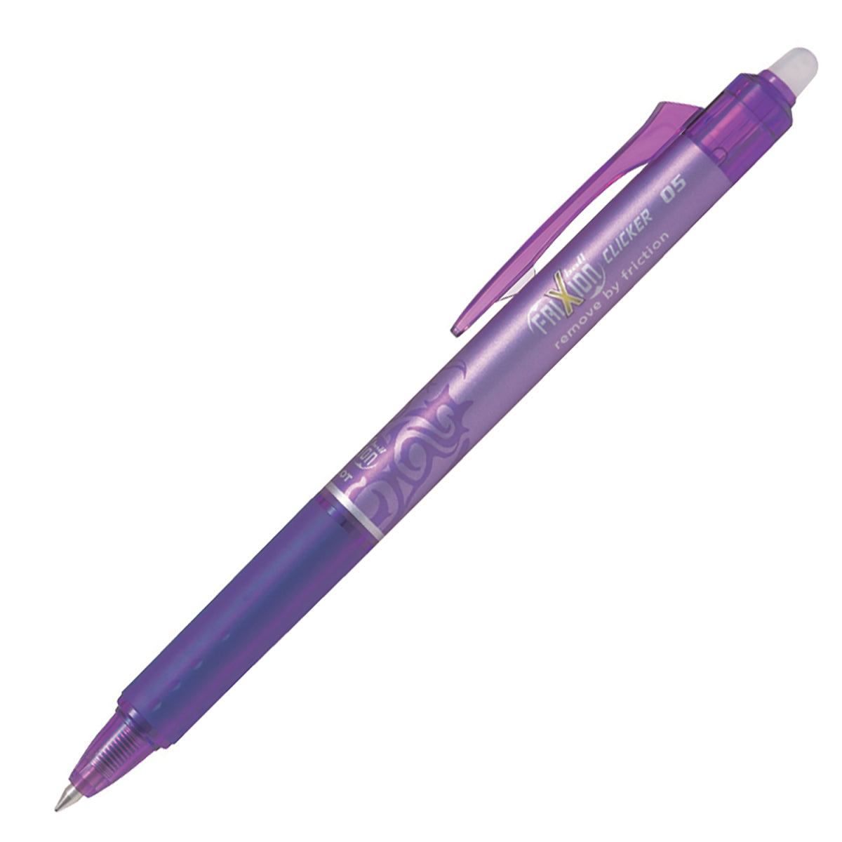 Pilot FriXion Point Clicker Gelschreiber – violett, 0,3 mm, radierbar, Druckmechanik, nachfüllbar