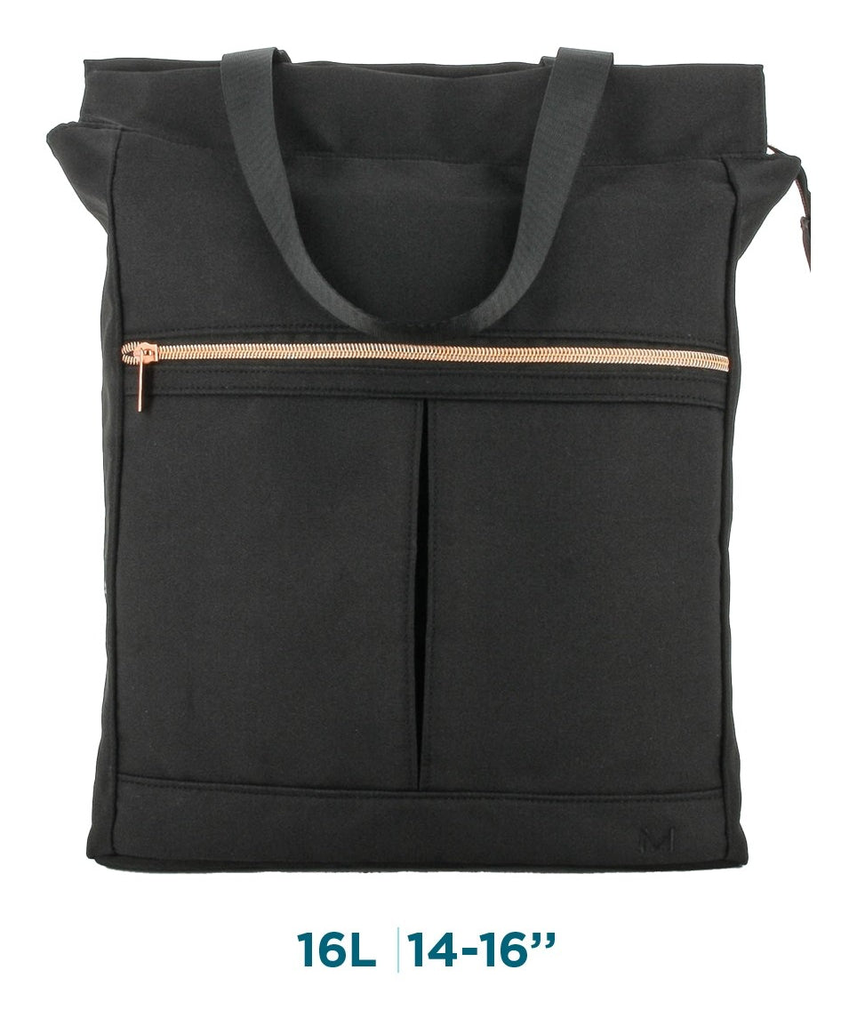 Mobilis City-Rucksack – für 16″, 16 l, mit Tablet-Fach – Schwarz, 150 × 210 × 60 mm