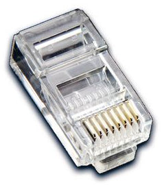 Wirewin MOD 8-8 SF-100 – RJ-45 Modularstecker, 8-polig, Cat3, magnetisch abgeschirmt, Weiss, 100er Pack