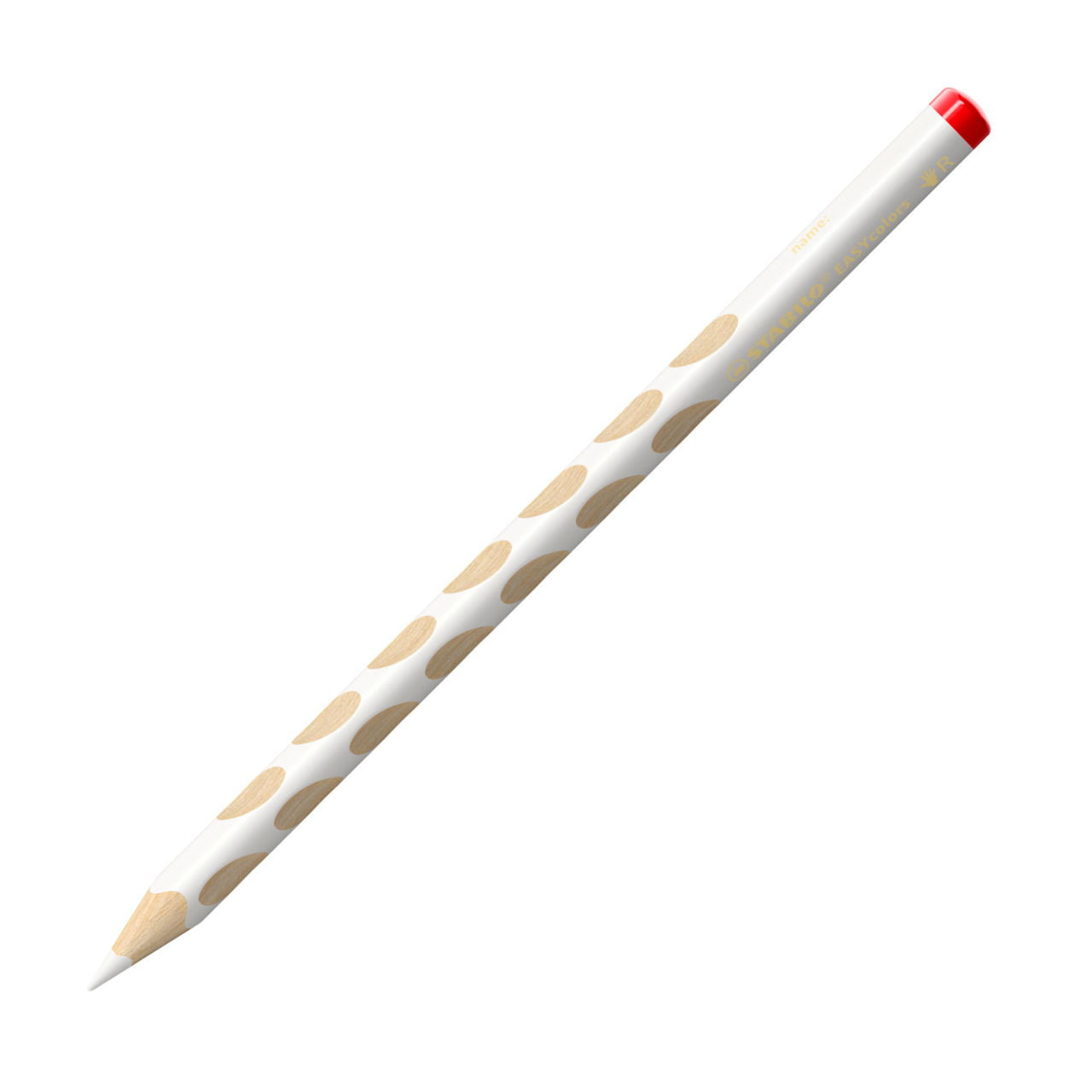 STABILO EASYcolors Farbstift – Weiss, Ergonomisch, Ø 4,2 mm, mit Spitzer