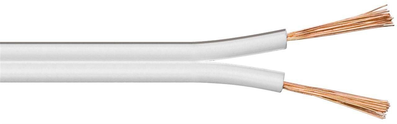 Microconnect Audio-Kabel – 100 m, 2×0,75 mm² (CCA), Weiss