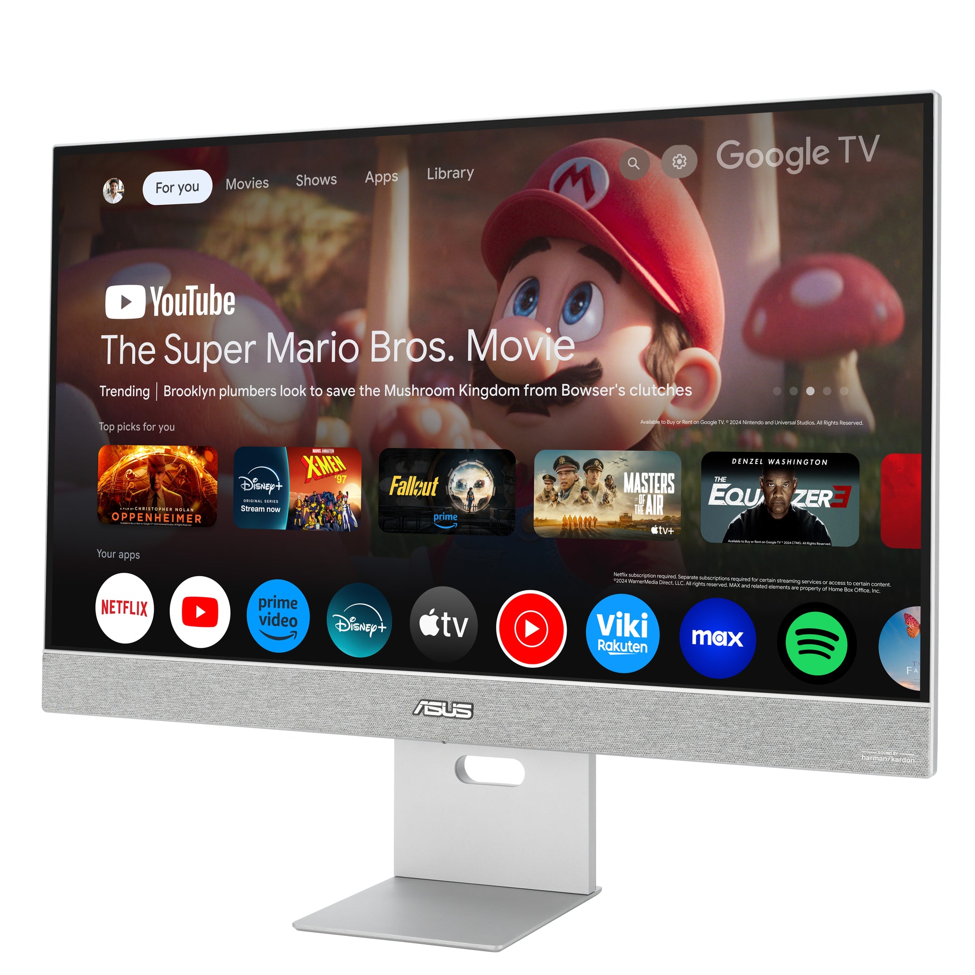 ASUS ZenScreen MS27UC – Monitor, 27", IPS, 60 Hz, 350 cd/m², Android 11, USB-C, VESA 100 × 100, Grau