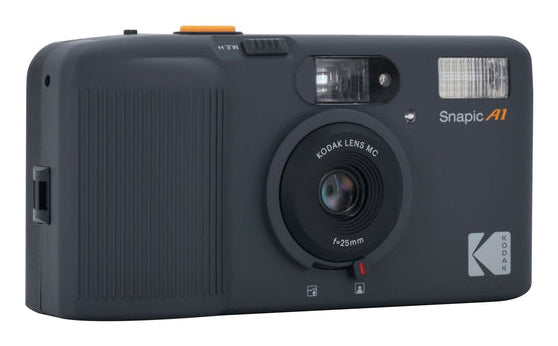 Kodak Analogkamera Snapic A1 35mm – Kompaktkamera, 35 mm, Eingebauter Blitz (Auto/An/Aus), Grau