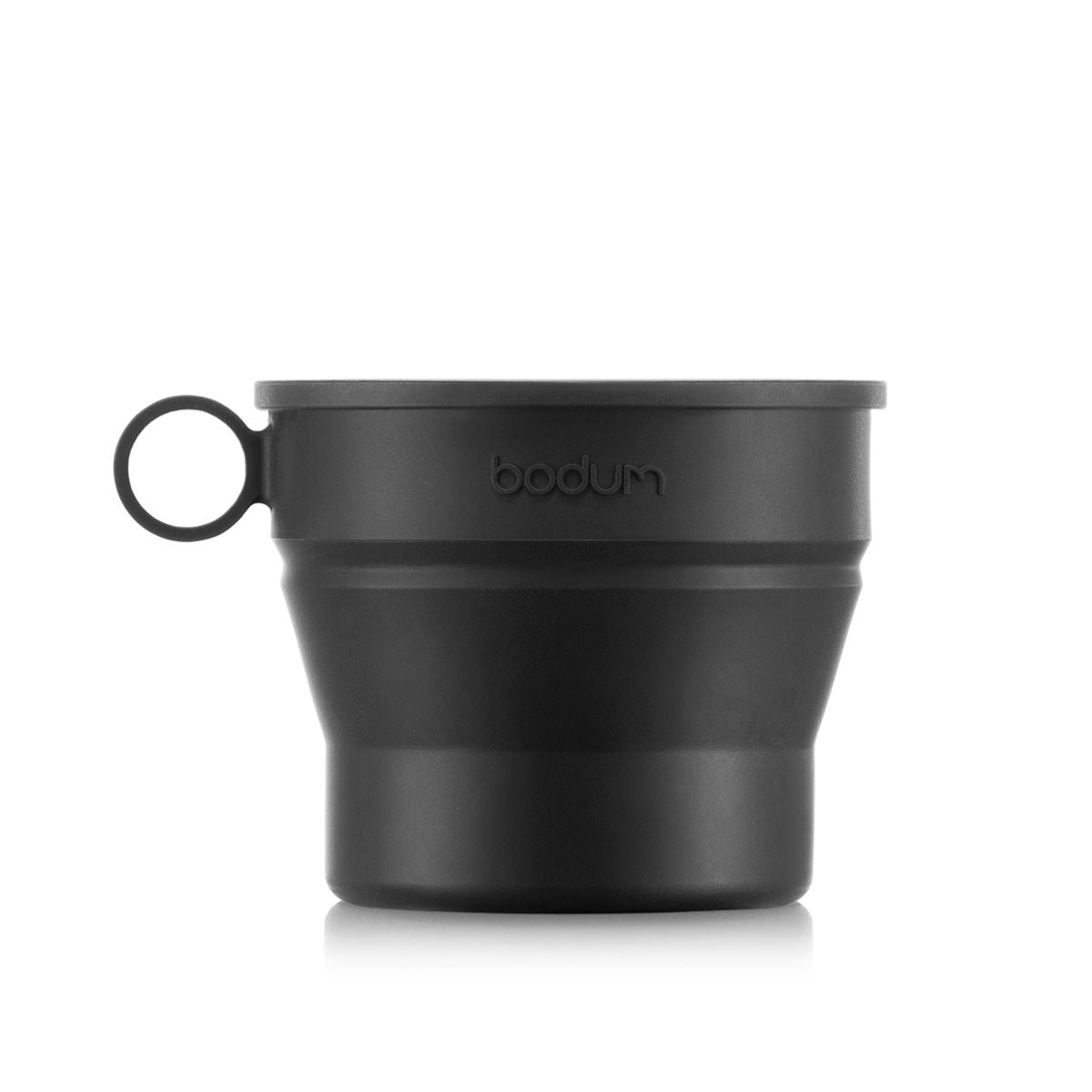 Bodum Becher K12060-01S – 300 ml, Ø 12,2 cm, H 10,0 cm, Silikon, mit Deckel, zusammenklappbar, BPA-frei