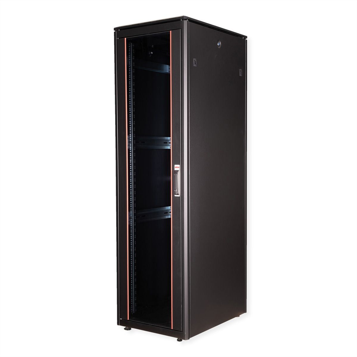 ROLINE Pro – 19" Netzwerkschrank 47U, IP20, abschliessbar, 600 × 800 × 2276 mm, schwarz, Stahl