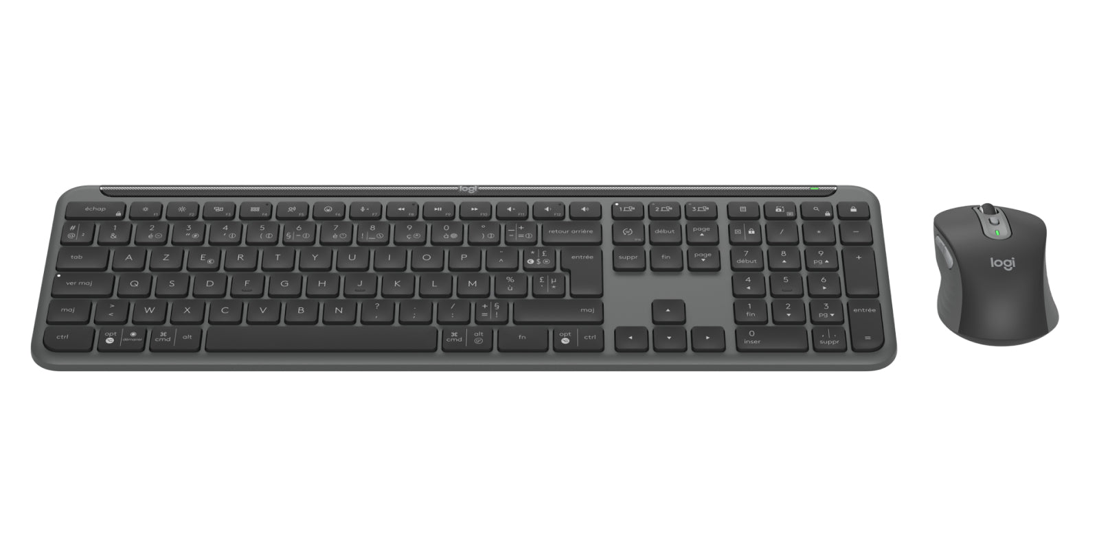 Logitech SGN SLIM COMBO MK950 BUSINESS GRAPHITE – Tastatur, FR-Layout (FR), Grau