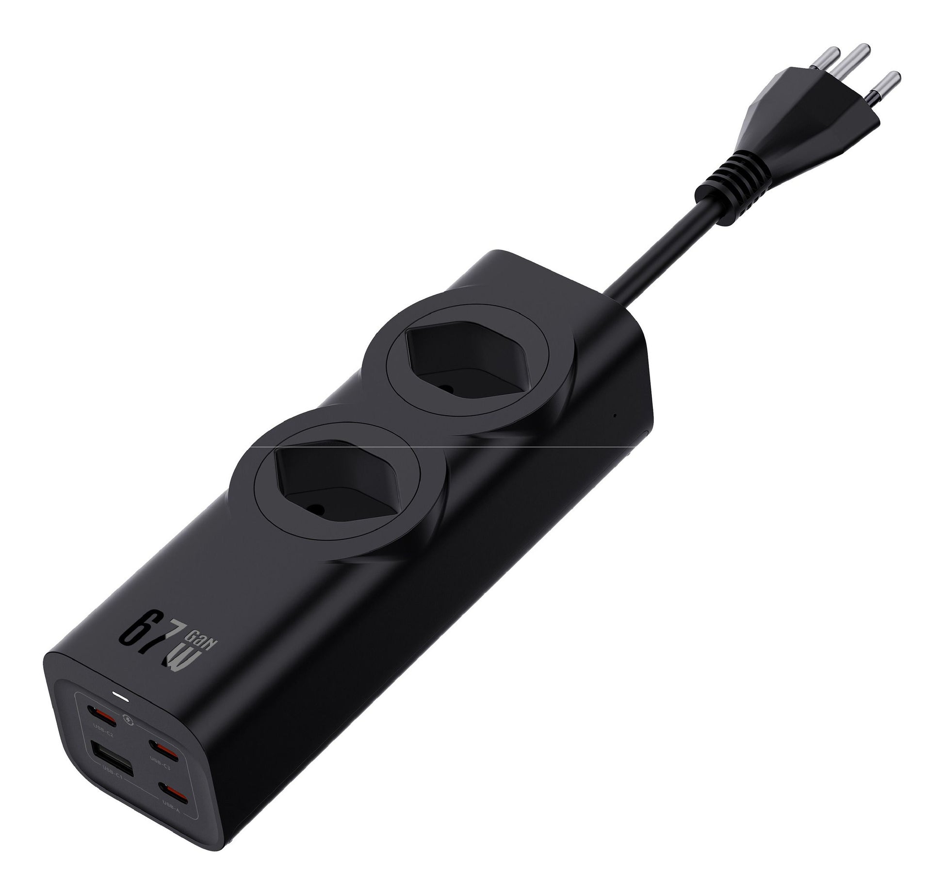 M. Schönenberger 24.21367SZ USB-Desktop-Ladegerät 67 W – USB-C×3, Micro-USB×1 – PD 3.0, QC 3.0 – Schwarz