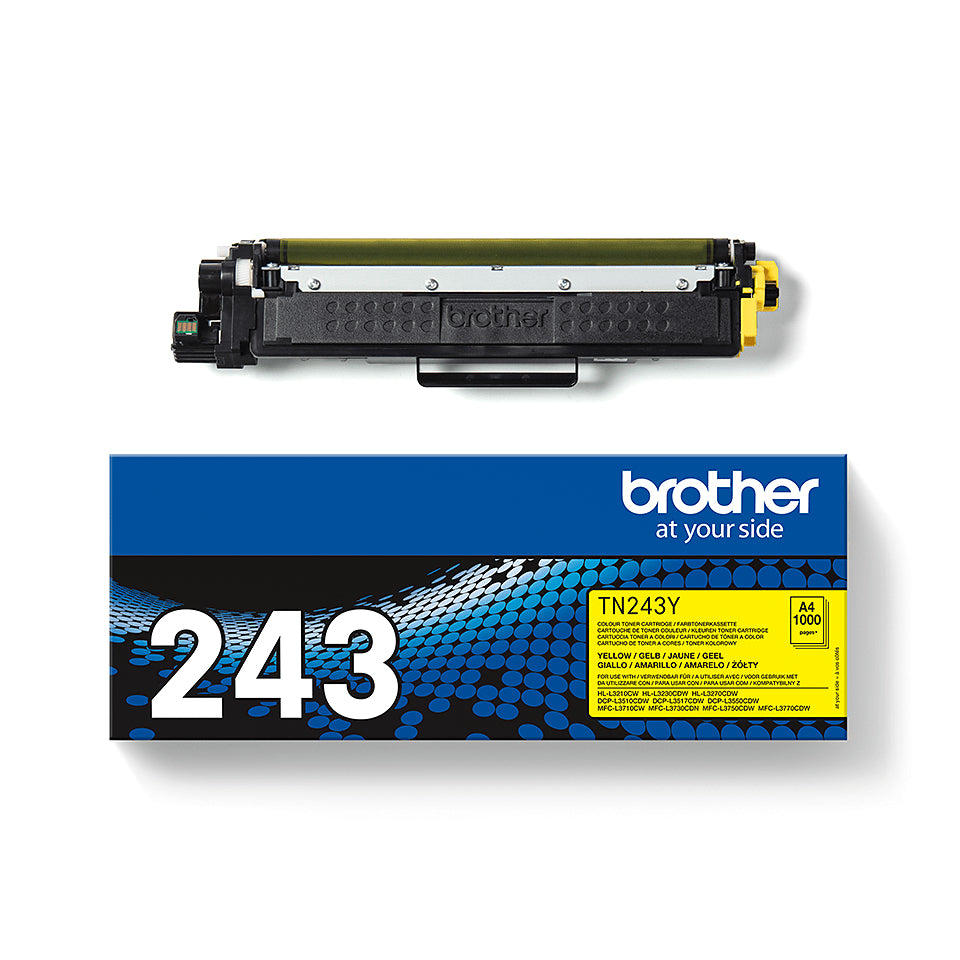 Brother Toner TN-243Y – gelb, 1000 Seiten – für Brother DCP-L3550CDW/HL-L3270CDW/MFC-L3730CDN und andere