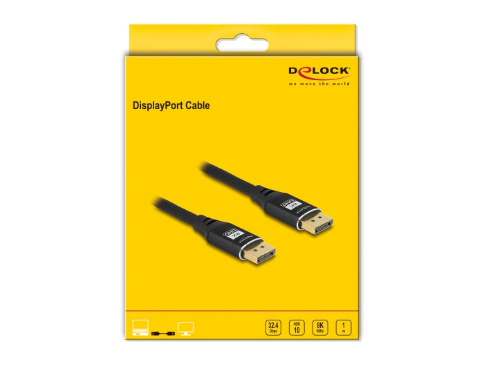 DeLOCK DisplayPort Kabel DP 1.4 8K 60 Hz – 1 m