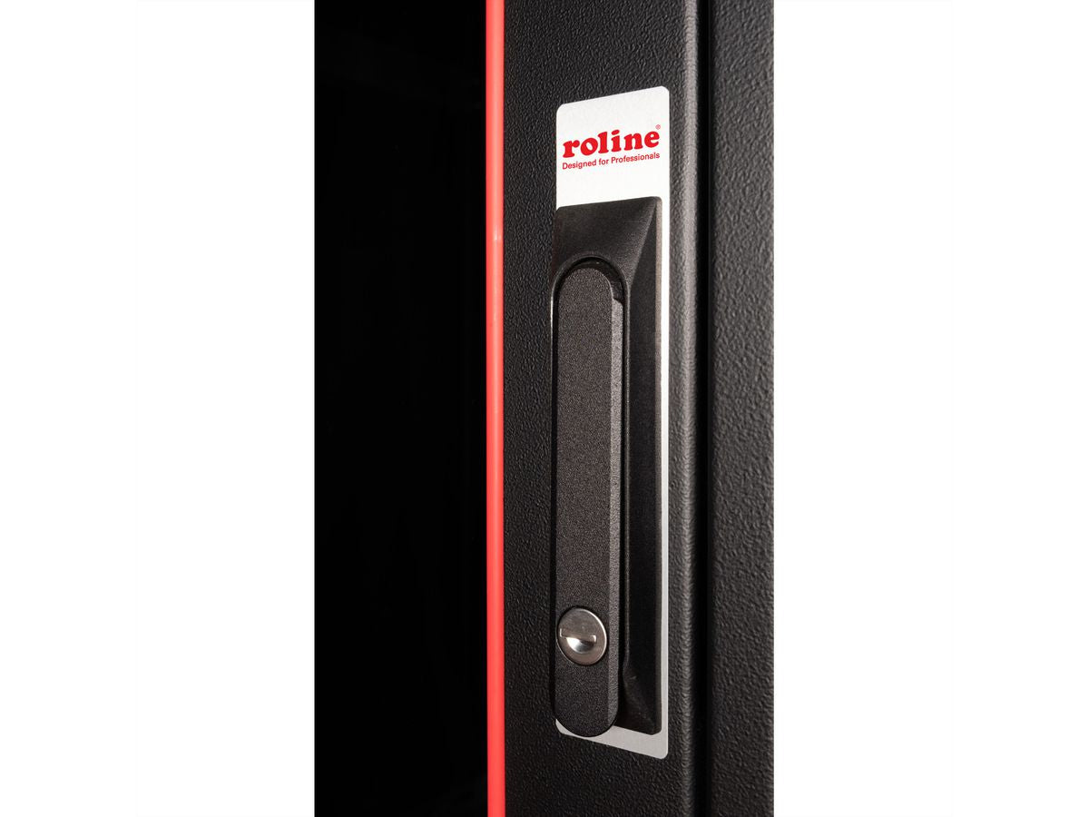 ROLINE Pro – 19" Netzwerkschrank 32U, IP20, abschliessbar, 800 × 800 × 1609 mm, schwarz, Stahl