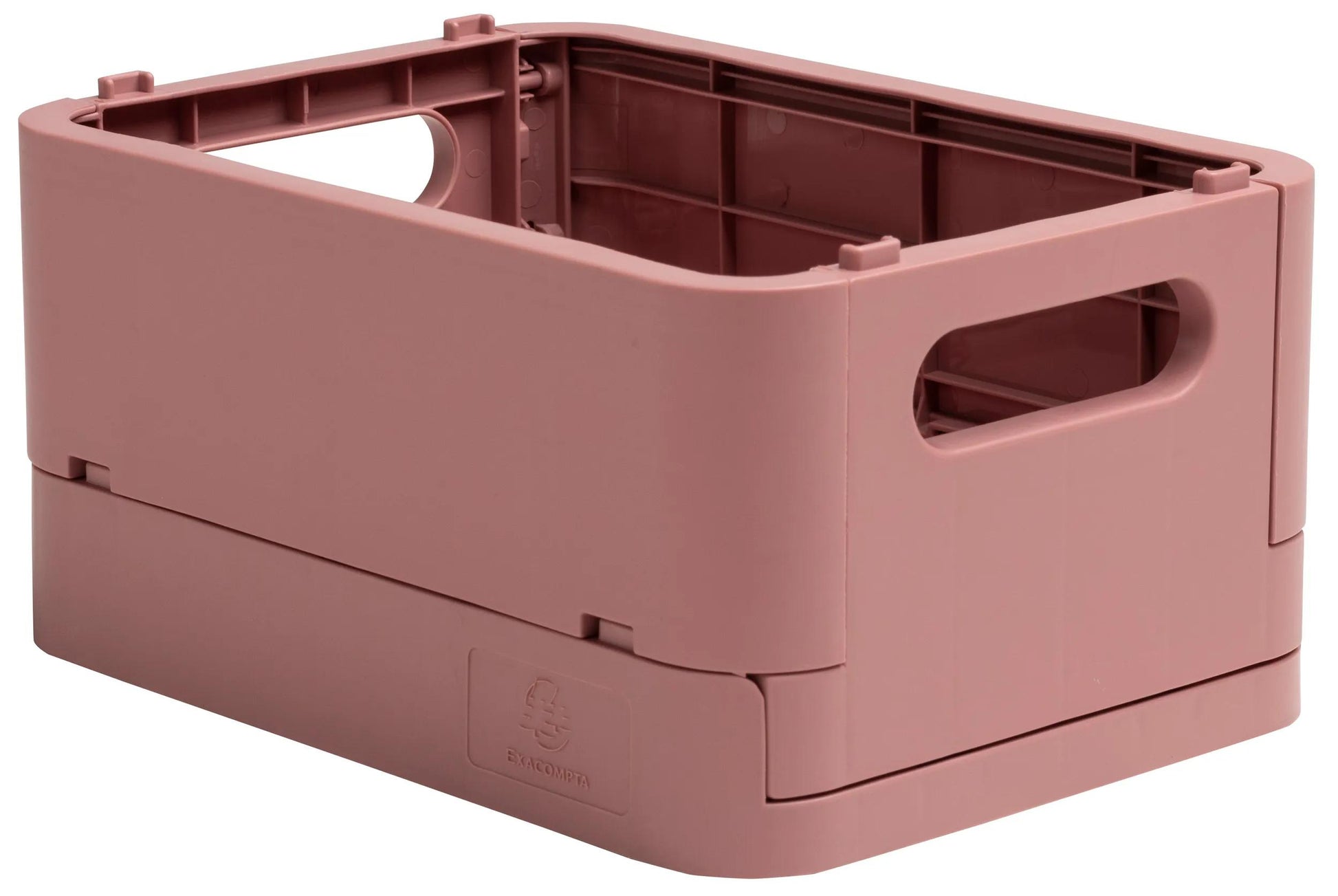 Exacompta Skandi Aufbewahrungsbox – für A6+, klappbar, altrosa, Polypropylen (PP), B 188 × H 95 × T 138 mm