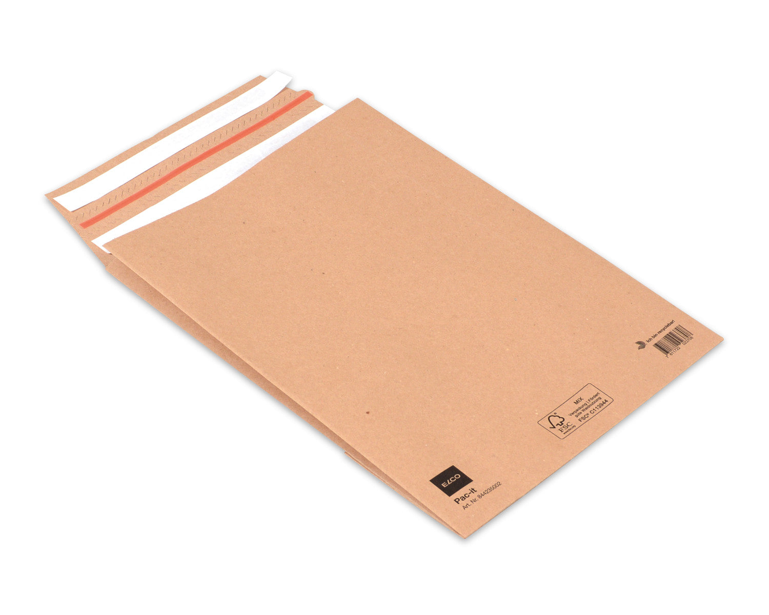 Elco Papierversandtasche – 225 × 335 × 70 mm, braun, Einsteckverschluss, FSC-zertifiziert – 100 Stück