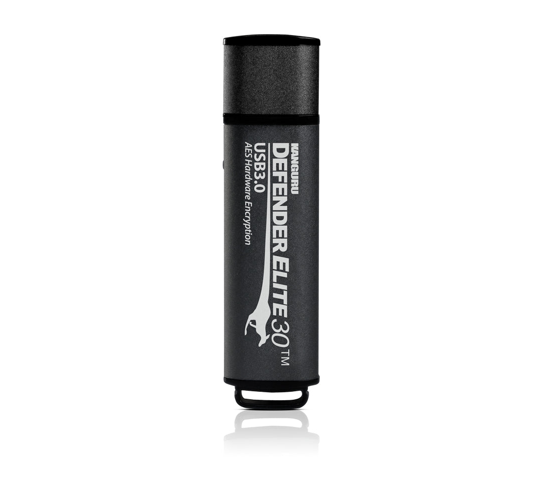 iStorage Kanguru Defender Elite30 – 512 GB, USB 3.2 Gen 1 (USB-A), Hardwareverschlüsselt, Schreibschutz