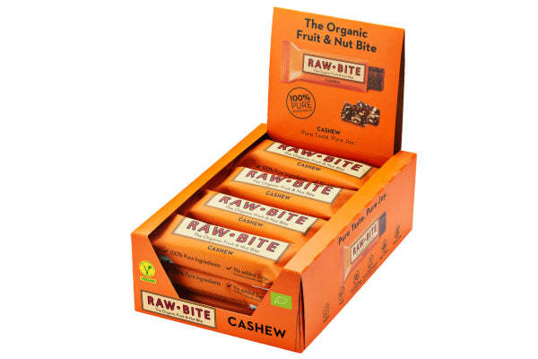Rawbite Rohkostriegel Cashew, bio, glutenfrei – 12 × 50 g