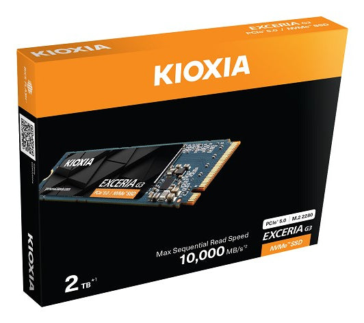 Kioxia EXCERIA G3 2TB – M.2 2280 NVMe PCIe 5.0, 10000 MB/s Lesen, 9600 MB/s Schreiben