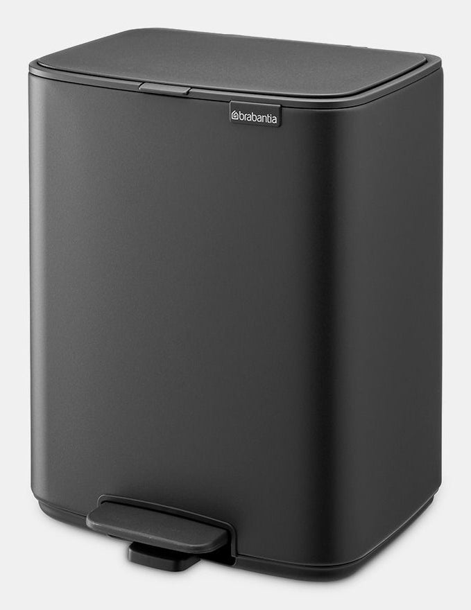 Brabantia Papierkorb Bo – 12 l – Stahl, Anthrazit – B × H 292 × 369 mm