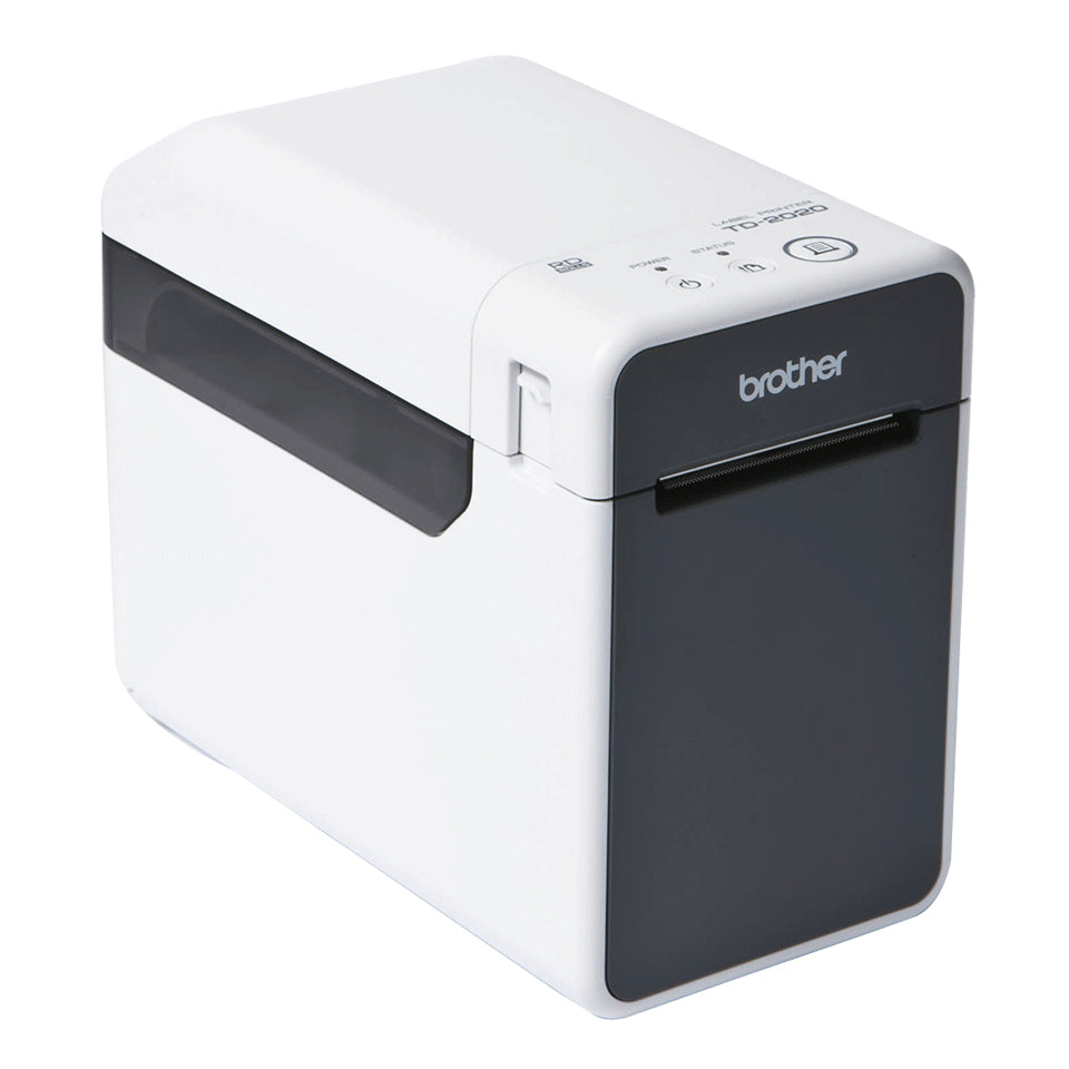Brother TD-2020A – Etikettendrucker, Thermodirekt, Auto-Cutter, USB, 203 dpi, für Etiketten bis 56 mm