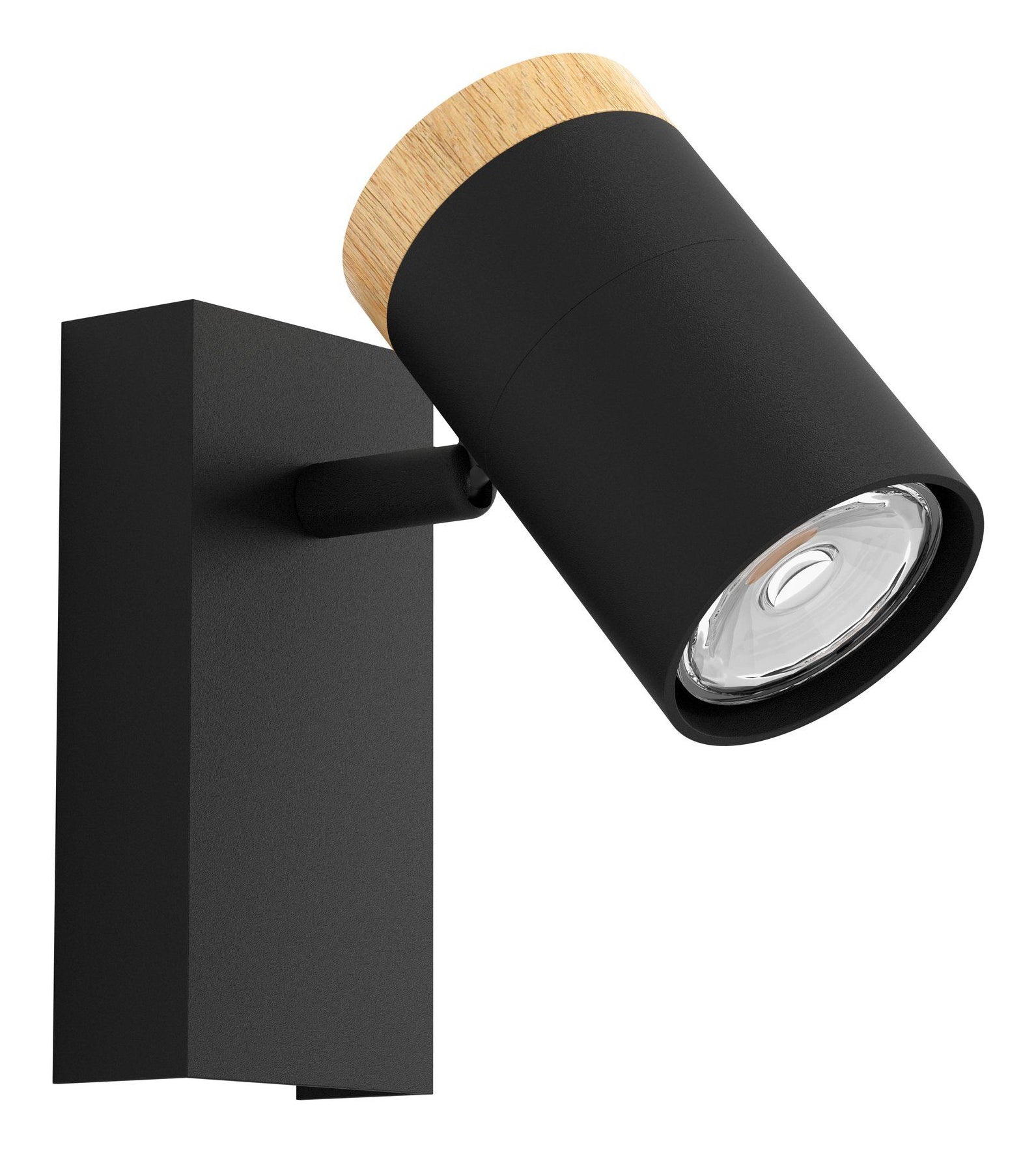 EGLO Wand-/Deckenleuchte Cartagena – 345 lm, 4,5 W, 3000 K, schwarz/braun, inkl. GU10