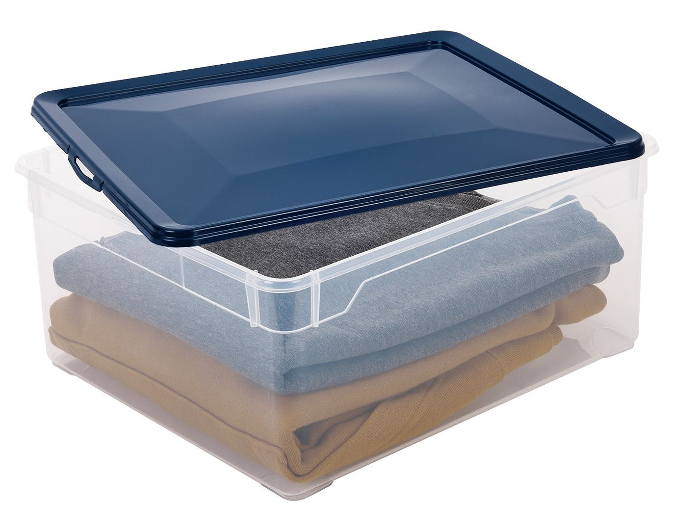Rotho Aufbewahrungsbox – Kunststoff, Transparent, 40 × 17 × 33,5 cm – 5er-Pack