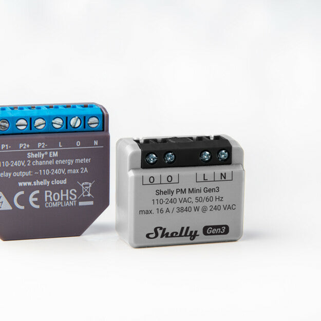 Shelly PM Mini Gen3 – Smart-Steckdose – WLAN, 8 A, Verbrauchsmessung – für Amazon Alexa, Google Assistant
