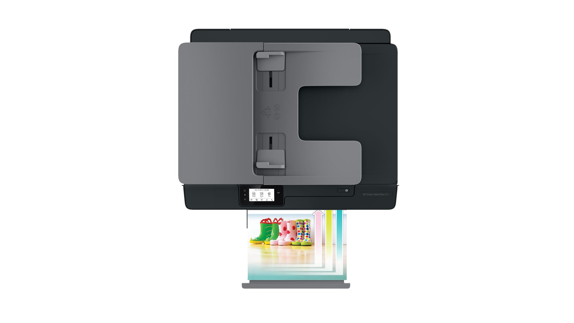 HP Smart Tank Plus 655 – Farbiges Tintenstrahl-MFP A4, 4-in-1 – USB/WLAN – Duplex, ADF – 11 S./Min. S/W, 5 S./Min. Farbe