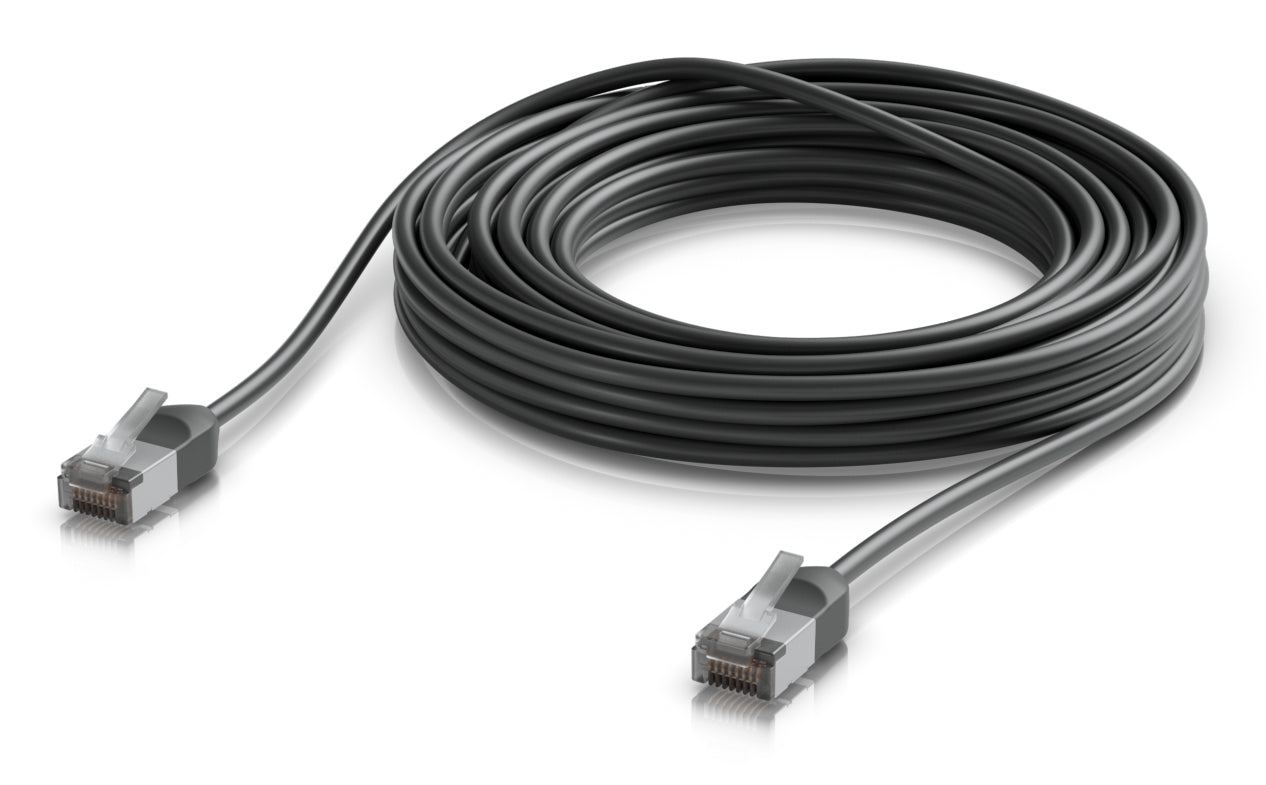 Ubiquiti Patchkabel – Cat6a, F/UTP (FTP), 8 m, Schwarz, RJ-45