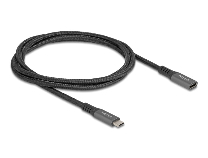 DeLOCK USB-C Verlängerungskabel (Stecker zu Buchse) – USB 3.2 Gen 2 (10 Gbit/s) – 1 m – PD 100 W – 4K/60