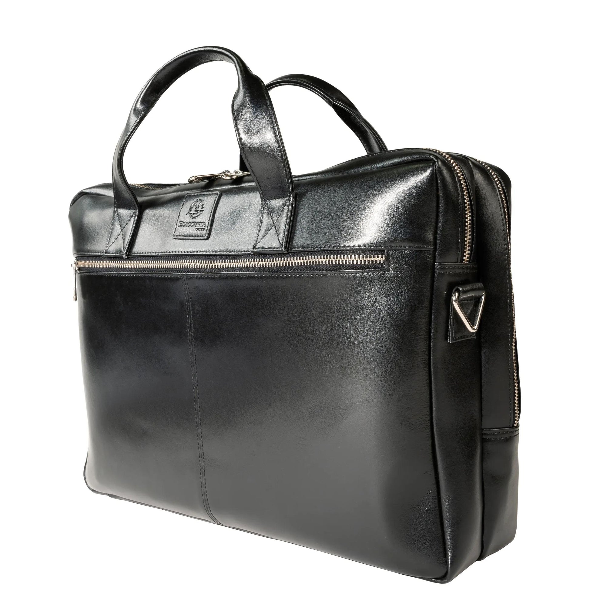 Exacompta Notebook-Tasche für Notebooks bis 15,6" – Leder, wasserabweisend – Schwarz