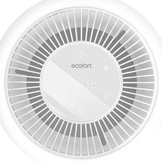 Ecofort ecoQ HumidAir E600+ Luftbefeuchter – Verdunster, 650 ml/h, 4 l Tank, bis 80 m², Hygrostat
