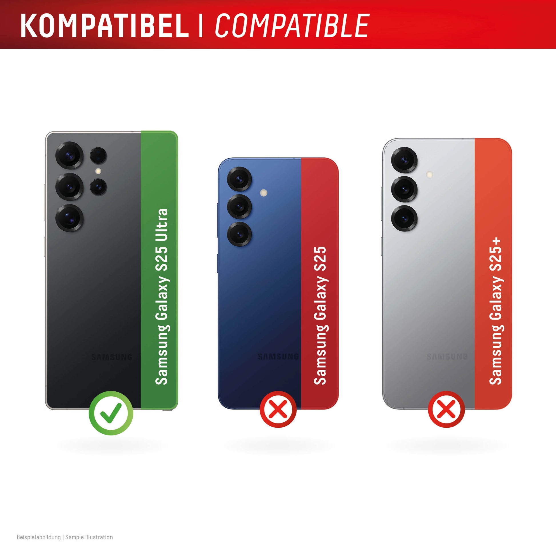E.V.I. CamGlass – Kameraobjektivschutz – 10H, gehärtetes Glas – für Samsung Galaxy S25 Ultra