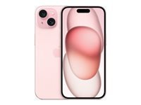 Apple iPhone 15 – pink, 6,1", 2556 × 1179, iOS 17, 256 GB, Dual-SIM, 5G, NFC, IP68