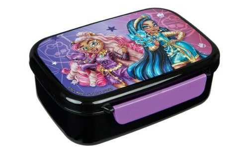 Scooli Lunchbox 800 ml, 18 × 13,5 × 6 cm, Kunststoff, dunkelviolett, Monster-Motiv