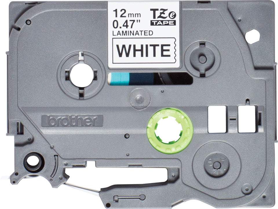 Brother Schriftband – 12 mm × 4 m, weiss, schwarz, TZe – für Brother P-touch – TZE-231S
