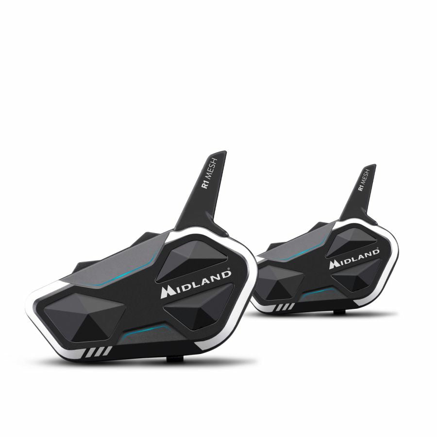 Midland R1 Mesh Over-Ear Kopfhörer – BT, Schwarz/Weiss