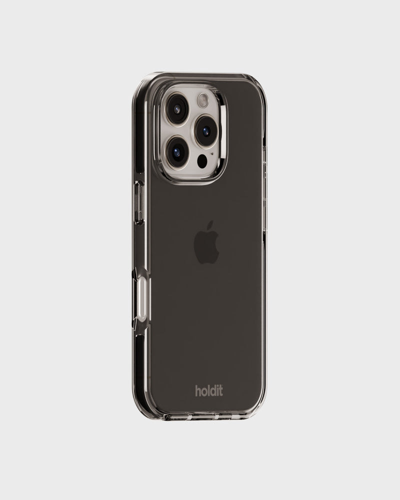 Holdit Seethru – Backcover – für Apple iPhone 16 Pro, TPU, schwarz