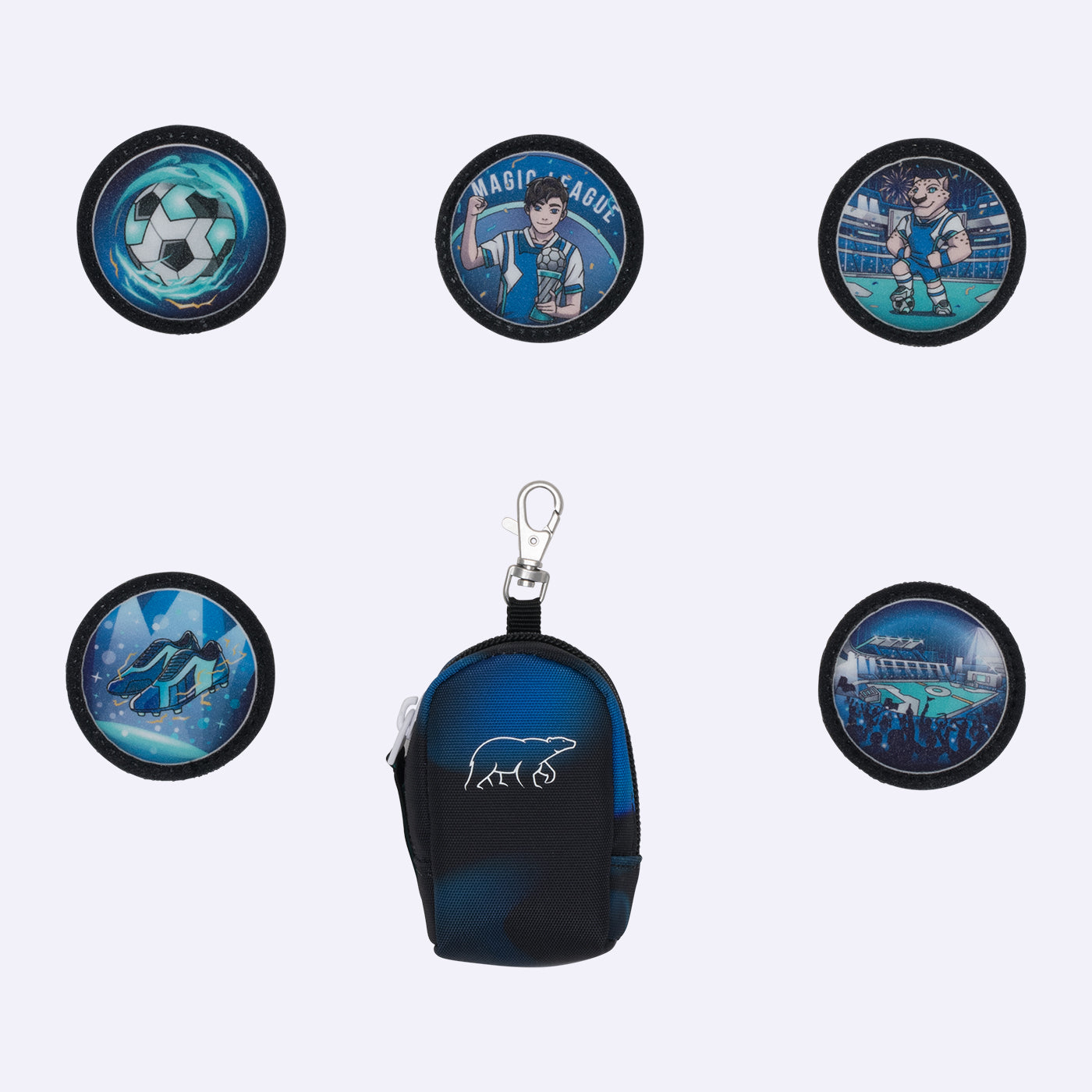 Beckmann Classic – Schulrucksack-Set 6-teilig, Fussball, 22 l, 24×37×25 cm