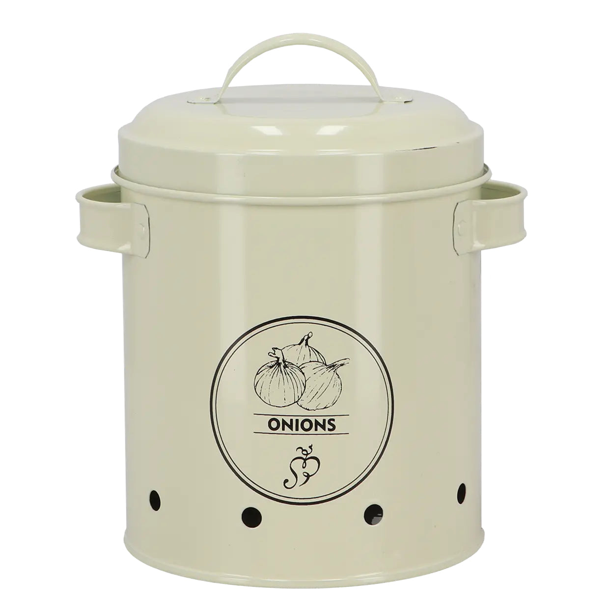 Esschert Design Vorratsdose 2,1 l, Ø 13 × 19,7 cm, Karbonstahl, Beige