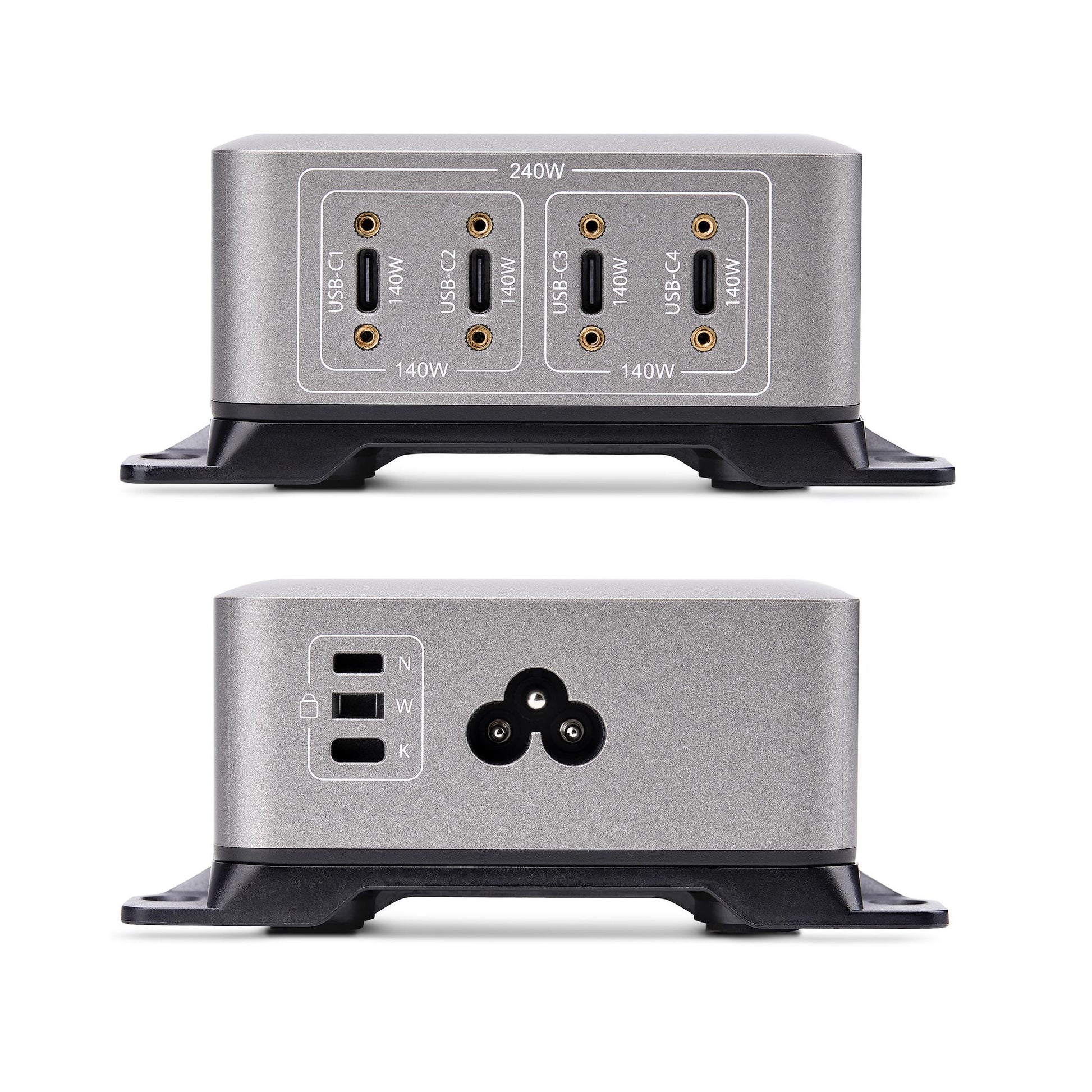 StarTech.com USB-Desktop-Ladegerät 240 W – USB-C×4 – PD 3.1, GaN, EU-Stecker (Typ C)