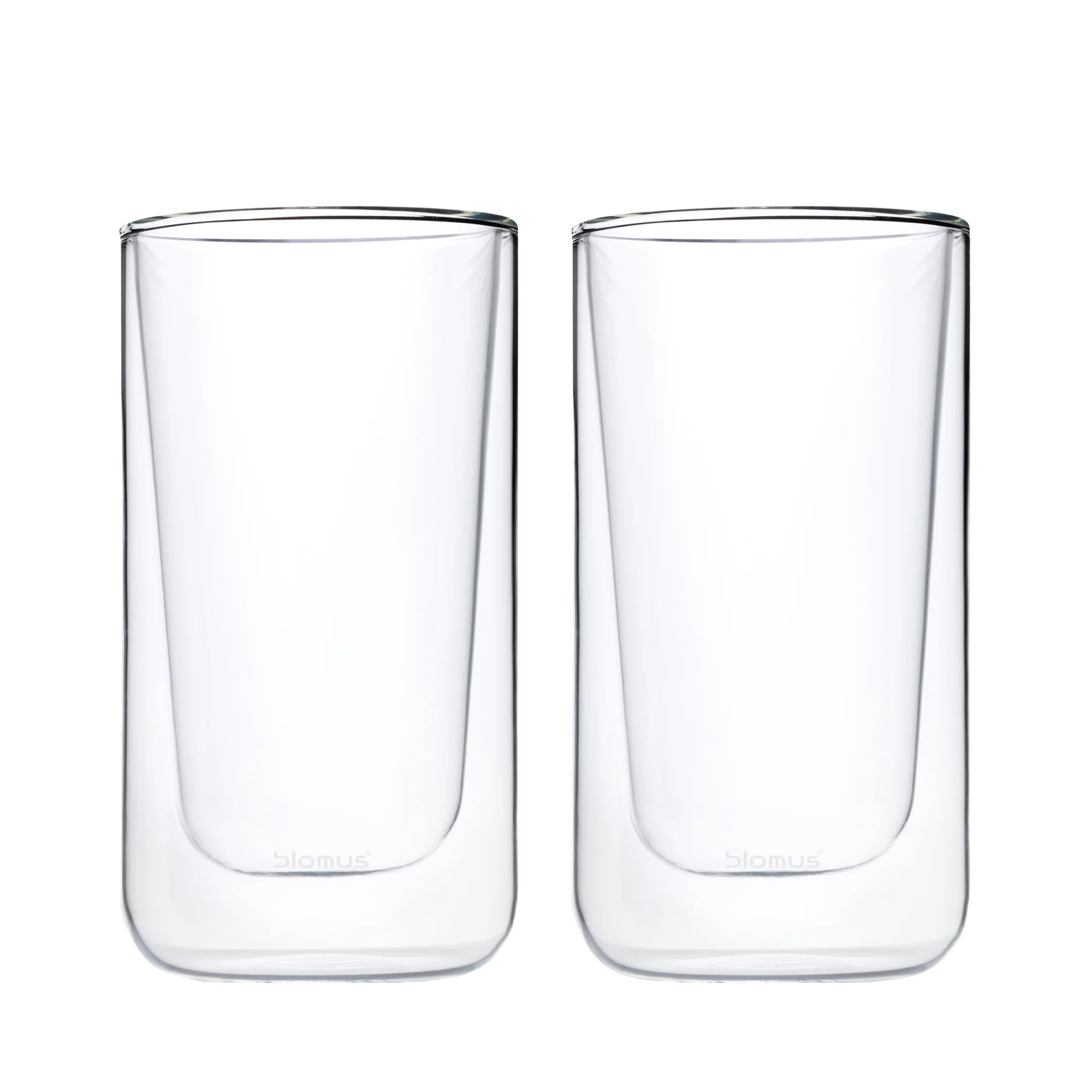 Blomus Latte Macchiato-Gläser Nero – 2er Set, 320 ml, Ø 7,6 cm, H 14,0 cm, Glas